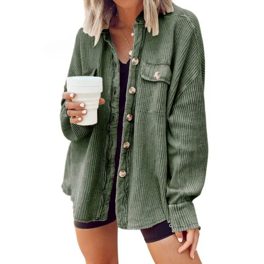 Heidi-Mode | Cordjacke Mit Unregelmäßiger Kapuze