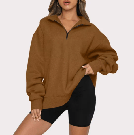 HeidiMode – sweatshirt mit kragen für damen