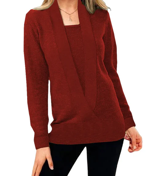 Heidi-Mode | Pull En Tricot Unique Avec Col En V