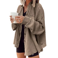 Heidi-Mode | Cordjacke Mit Unregelmäßiger Kapuze