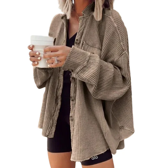 Heidi-Mode | Cordjacke Mit Unregelmäßiger Kapuze
