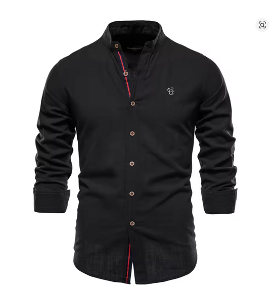 Heidi-Mode | Herren Elegantes Leinenhemd