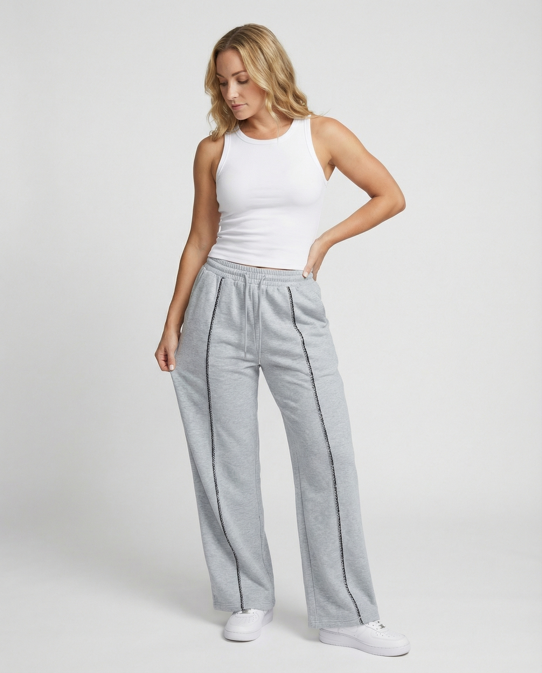 Damen Sportliche Freizeithosen mit lockerer Passform und elastischem Bund Heidi Mode