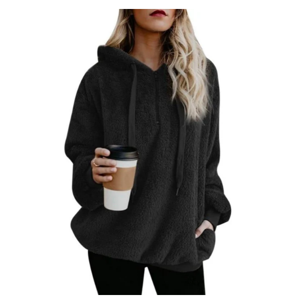 Heidi-Mode | Sweat-Shirt Femme En Polaire Avec Fermeture À Friction À L'Encolure