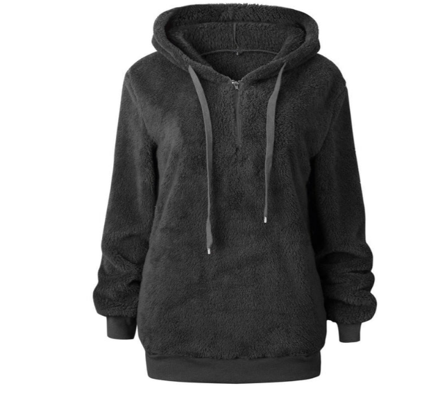 Heidi-Mode | Damen-Fleece-Sweatshirt Mit Reißverschluss Am Ausschnitt