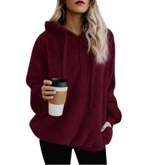 Heidi-Mode | Sweat-Shirt Femme En Polaire Avec Fermeture À Friction À L'Encolure