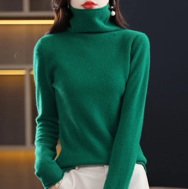 Heidi-Mode | Winter-Chic: Rollkragenpullover aus reiner Wolle für stilvolle Eleganz