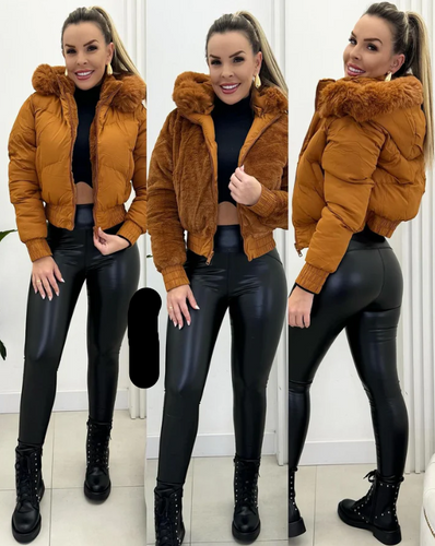 Heidi-Mode | Bomberjacke mit Fellkapuze