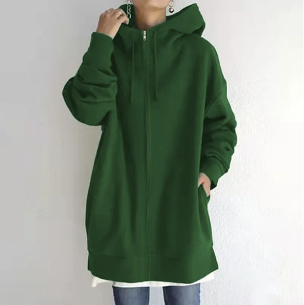 Heidi-Mode | Stijlvolle Pullover Met Capuchon En Ritssluiting