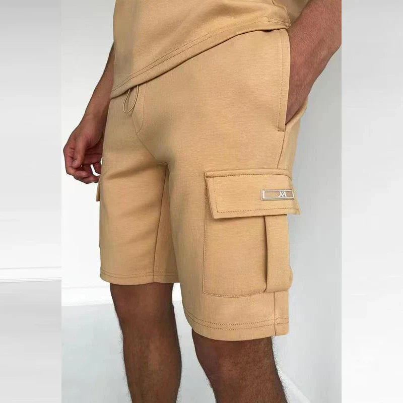 Heidi-Mode Solides Hemd Cargo Shorts