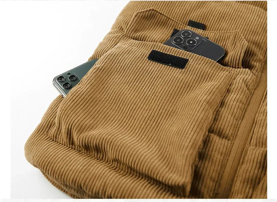 Heidi-Mode | Cordfluweel Bodywarmer - Warme Fleecefutter - Kleidungsstil für Alltag und Outdoor