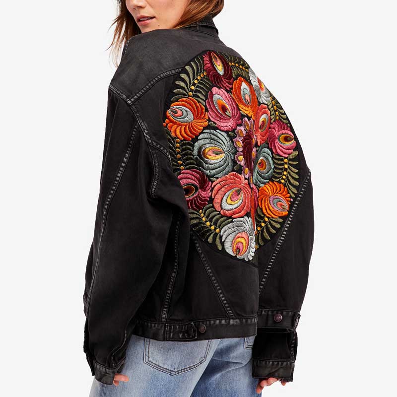 Bohemian-Jeansjacke