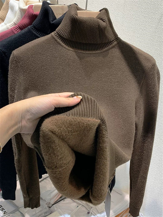 Elegante Pullover mit vollem Ärmeln und hohem Kragen