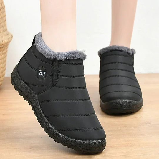 Heidi-Mode | Stiefeletten Gequiltet Slip on Wasserabweisend Plüsch Futter Langlebiger Sitz