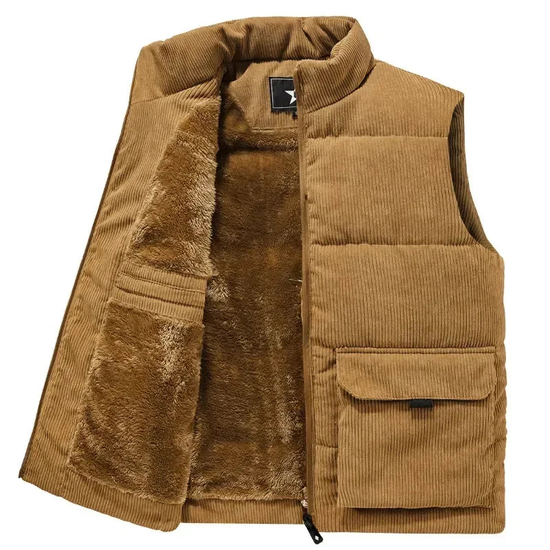 Heidi-Mode | Cordfluweel Bodywarmer - Warme Fleecefutter - Kleidungsstil für Alltag und Outdoor
