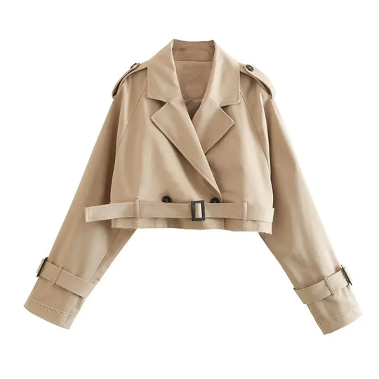 Heidi-Mode | Cropped Trenchcoat für Damen für Jeden Anlass