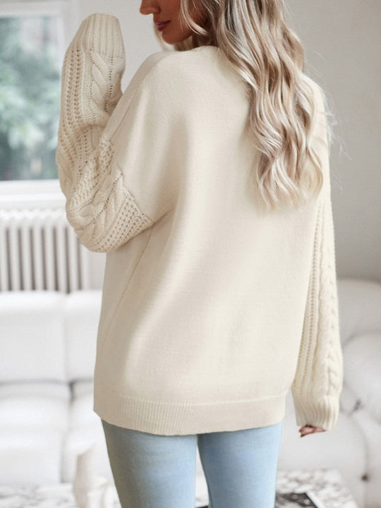 HeidiMode - Damen Pullover Aus Zopfstrick