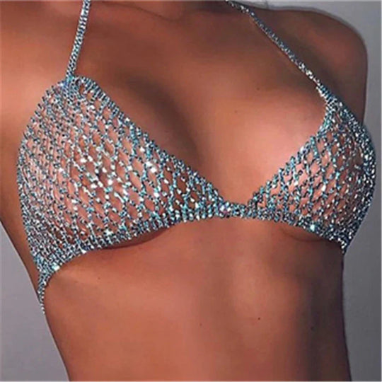 Heidi-Mode | Ibiza Grundlegend Rhinestone Body Chain Bh