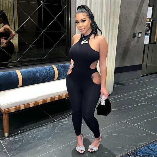 Heidi-Mode | Zwei Seitliche Hohle Schnitt Overalls