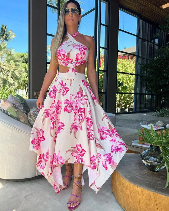Heidi-Mode | Gedrucktes Kleid Boho Stil