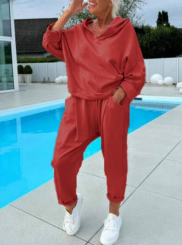 Heidi-Mode | Komfort Zweiteiliges Set Hoodie & Harembroek