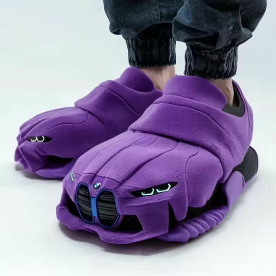 Heidi-Mode | Auto Inspiriert Gestaltung Pantoffeln mit Rutschfester Sohle für Maximalen Komfort