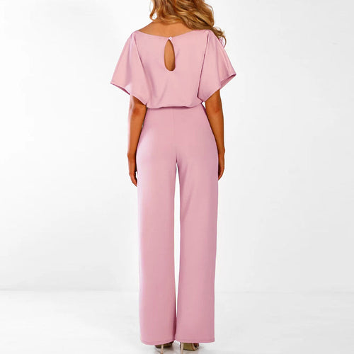 Heidi-Mode | Elegante Taille Gürtel Damen Jumpsuit