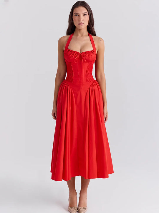 Heidi-Mode | Halter Urlaub Midi Kleider