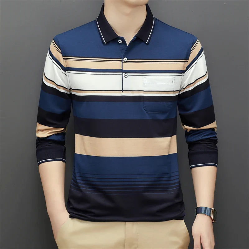 Heidi-Mode | Gestreiftes Polo Shirt mit Langen Ärmeln