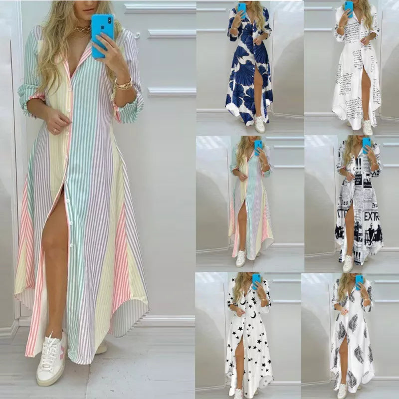 Heidi-Mode | Maxi Strandkleid mit Prints