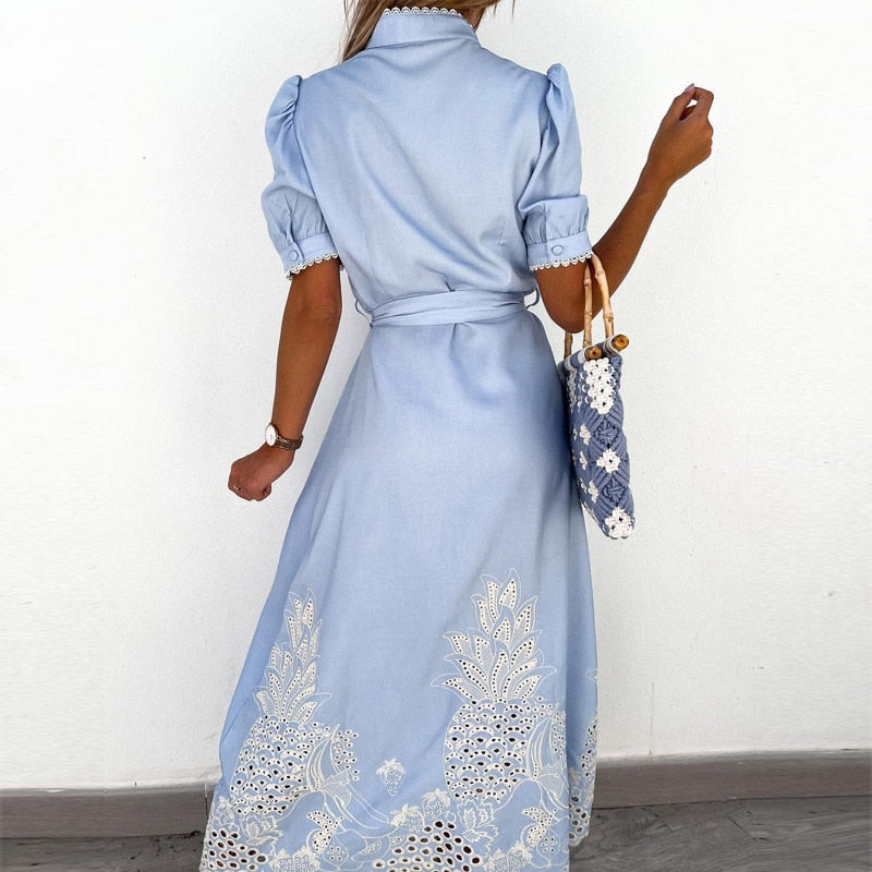 Verspieltes Besticktes Kleid für Damen