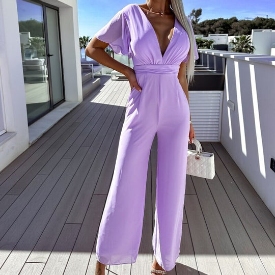 Eleganter Overall mit weitem Bein