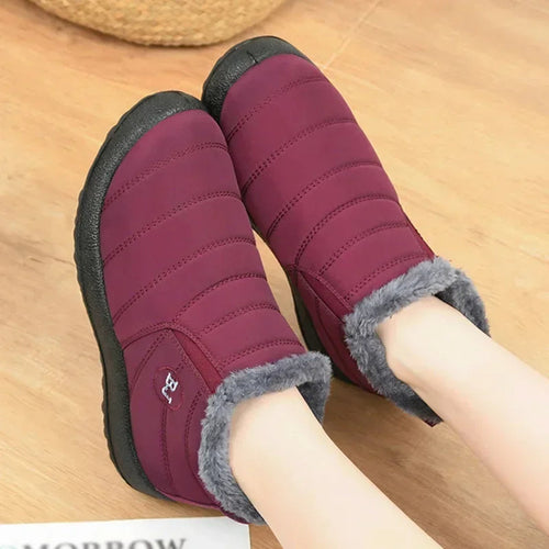 Heidi-Mode | Stiefeletten Gequiltet Slip on Wasserabweisend Plüsch Futter Langlebiger Sitz