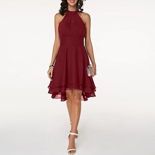 stilvolles kleid mit charmanten rüschen