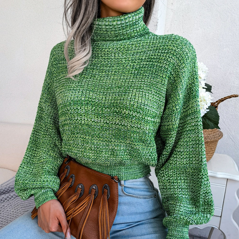 Heidi-Mode | Lässiger Gestrickter Rollkragenpullover