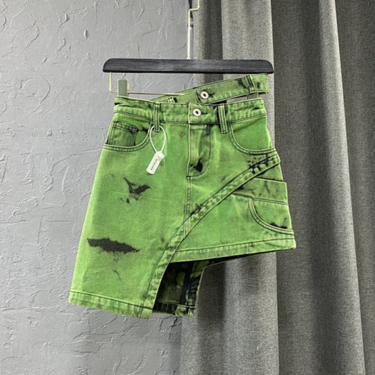 denim shorts met zure wassing