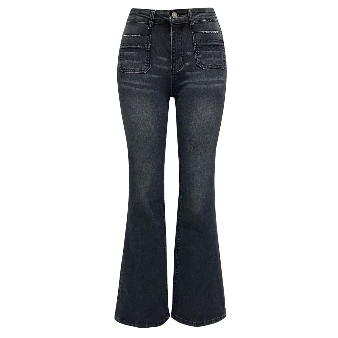 Bootcut-Jeans mit niedriger Taille