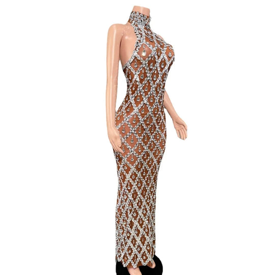 Heidi-Mode | Strass Netz Abend Ballkleid