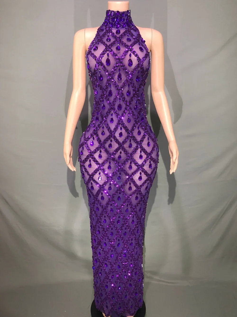 Heidi-Mode | Strass Netz Abend Ballkleid