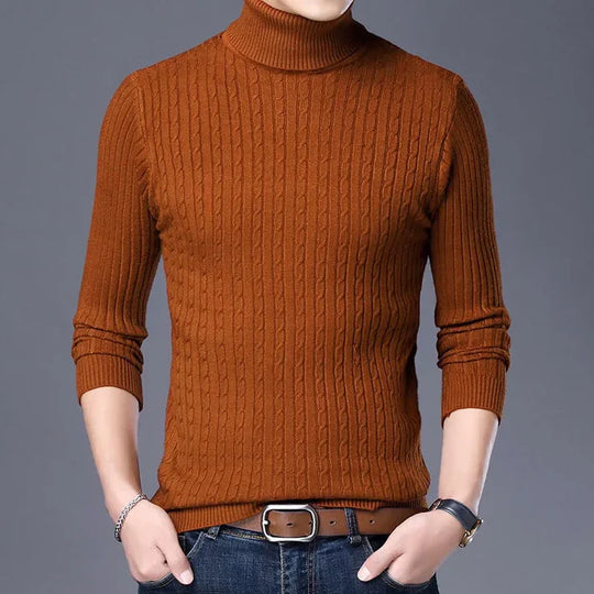 Heidi-Mode | Herren Gestrickter Rollkragenpullover