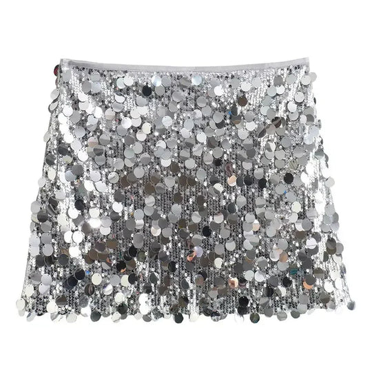 Heidi-Mode | Rock Damen Kurz Glitzerrock