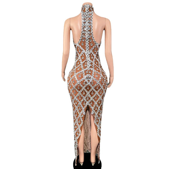 Heidi-Mode | Strass Netz Abend Ballkleid