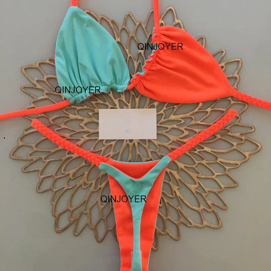 Heidi-Mode | Bademode Frauen Sexy Brasilianisches Bikini Set Slip Hohe Taille Badeanzug Leopard Print Zu Teilen Strandbekleidung Badehosen