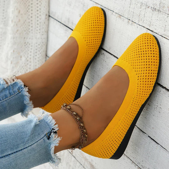 Heidi-Mode | Bequeme Mesh Ballerinas