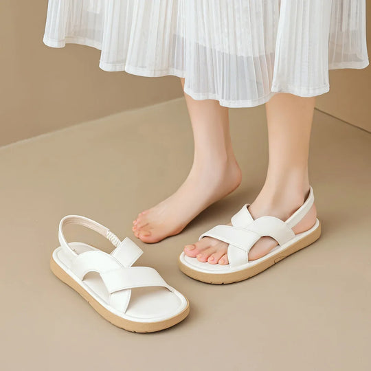 Heidi-Mode | Sommer Frauen'S Outdoor Flachsandalen Koreanischer Stil Einfache Mode Flache Schuhe Damen Freizeit Schuhe Größe
