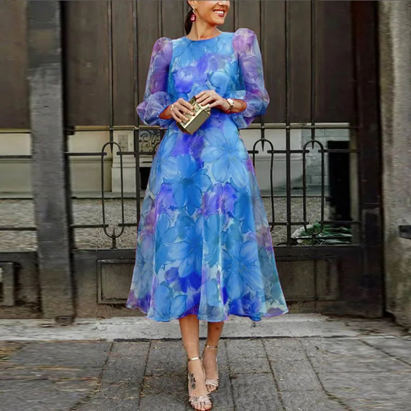 Heidi-Mode - Stylisches Kleid mit Blumenmuster für Frauen