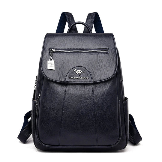 Heidi-Mode | Diebstahlsicherer Lederrucksack mit Großem Fassungsvermögen für Damen