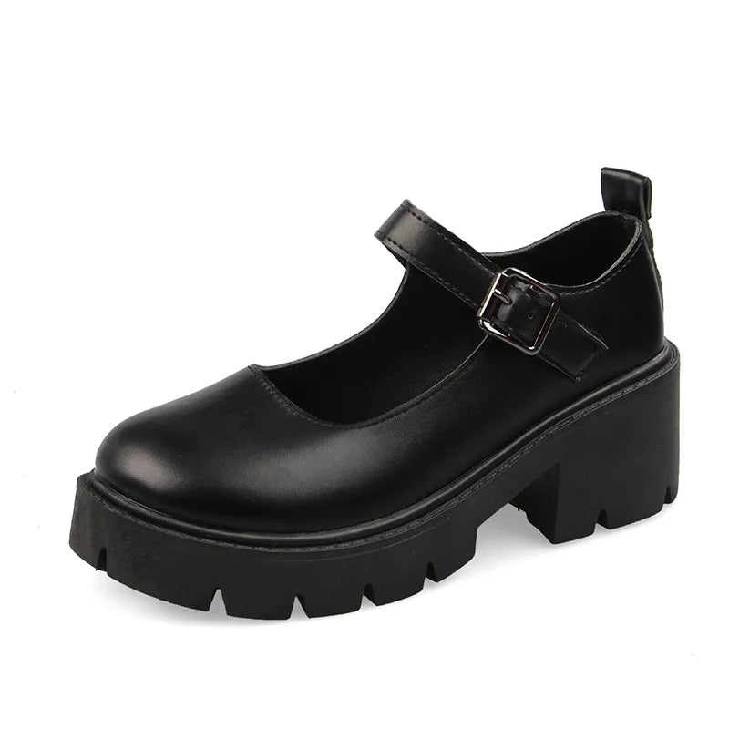 Heidi-Mode | Schuhe Frauen Schuhe Mary Janes Plattform Lolita Schuhe mit Absatz Pumps Frauen Japanischer Stil Vintage Mädchen High Heels Schuhe für Frauen