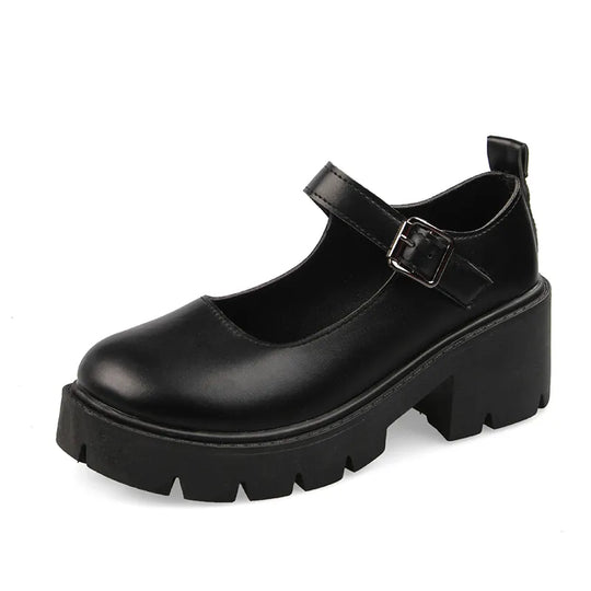 Heidi-Mode | Schuhe Frauen Schuhe Mary Janes Plattform Lolita Schuhe mit Absatz Pumps Frauen Japanischer Stil Vintage Mädchen High Heels Schuhe für Frauen