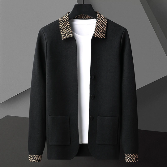 Heidi-Mode - Bequemer und stilvoller Winter Jacquard-Strick-Cardigan für Männer